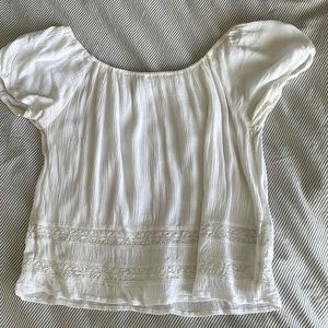 White off the shoulder hollister top